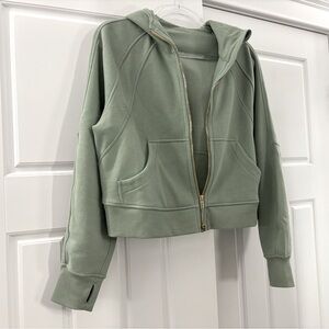 Scuba Oversized Full-Zip Hoodie Palm Court/Gold
Size XS/S